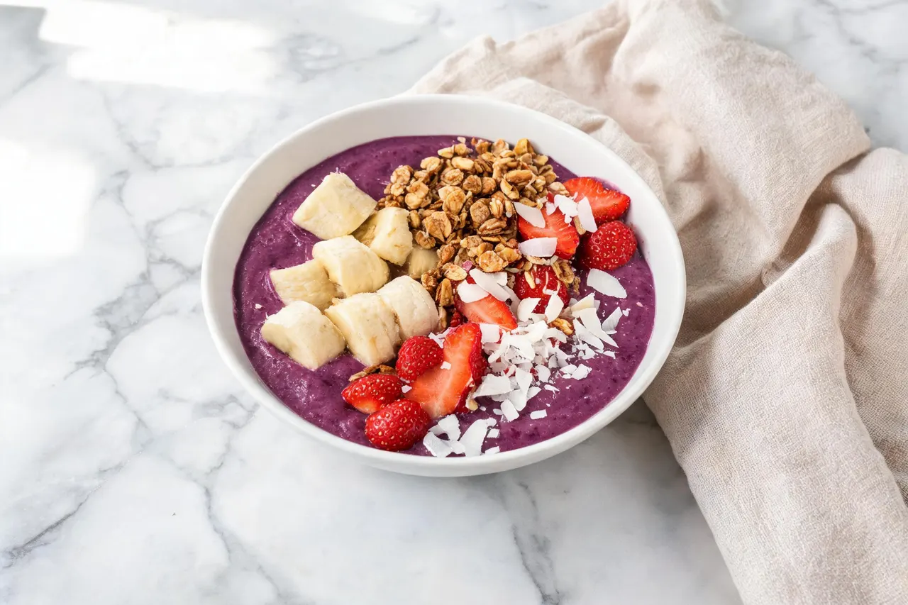 Acai Smoothie Bowl - 280 calorie breakfast