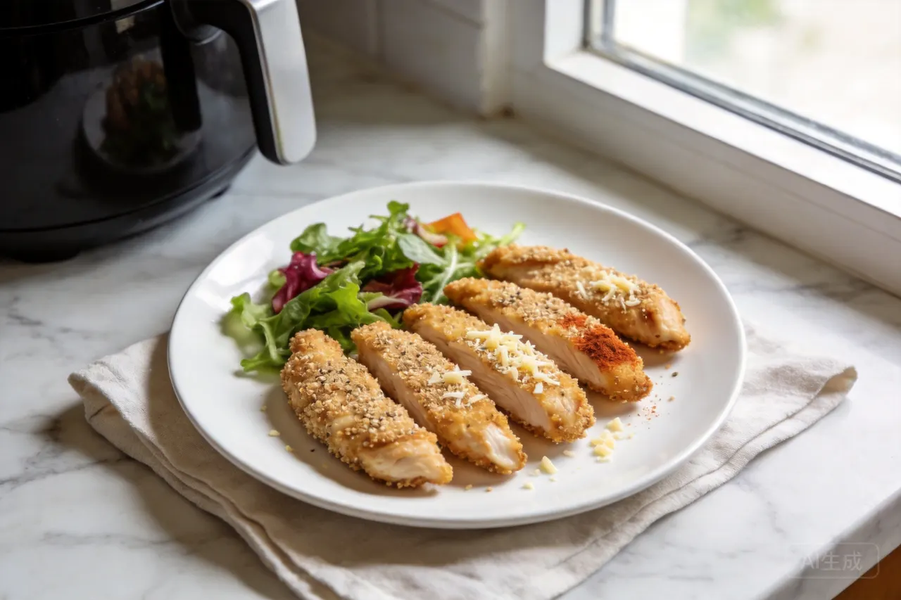 Air Fryer Chicken Tenders - 420 calorie dinner