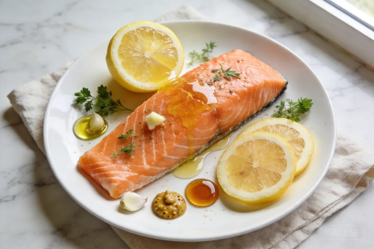 Air Fryer Salmon (400°F, 8–10 Minutes) - 380 calorie dinner