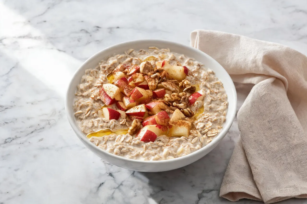 Apple Cinnamon Oatmeal - 320 calorie breakfast