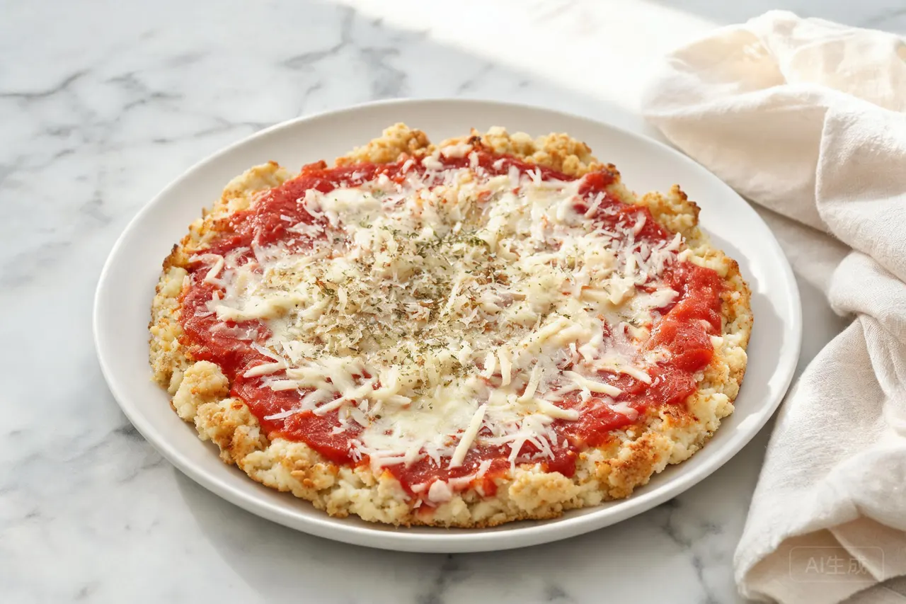 Cauliflower Crust Pizza - 280 calorie dinner