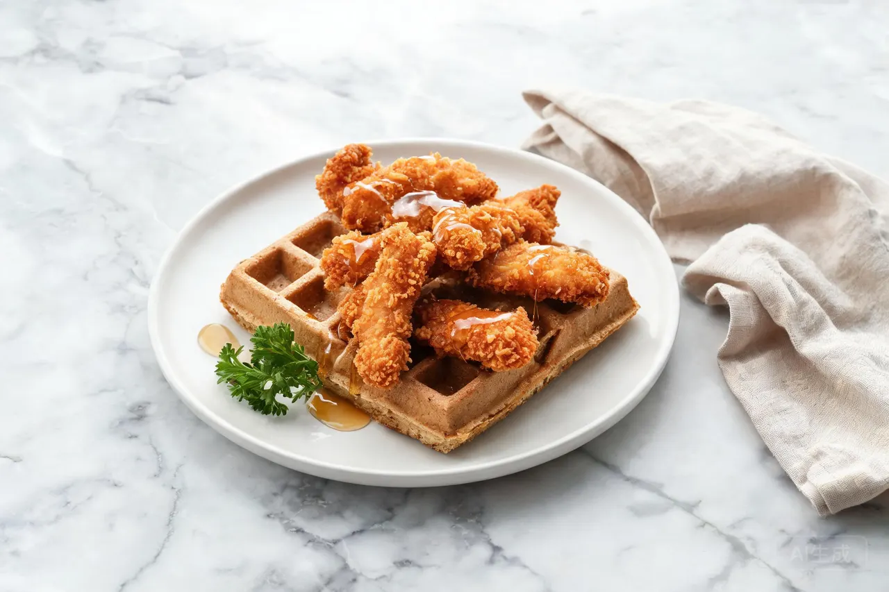 Chicken and Waffles - 650 calorie dinner