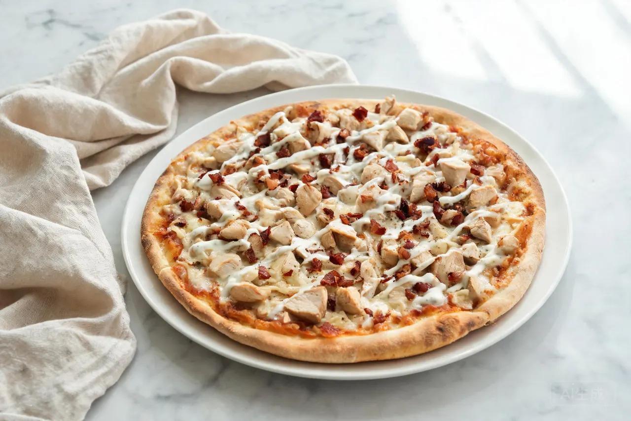 Chicken Bacon Ranch Pizza - 580 calorie dinner