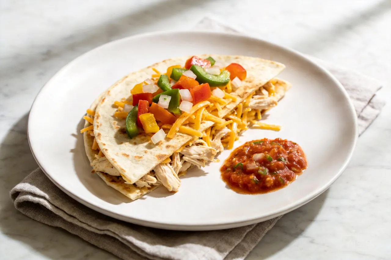 Chicken Quesadilla - 460 calorie dinner