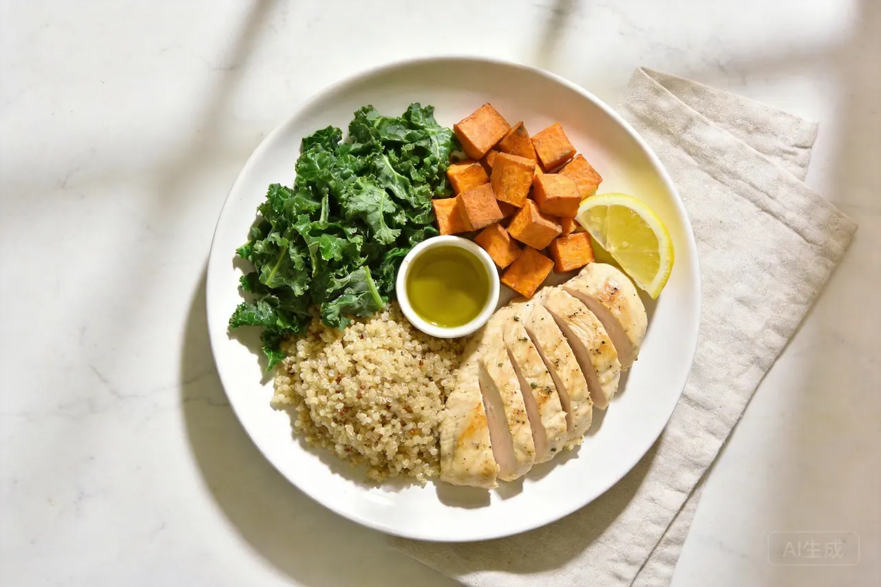 Chicken and Quinoa Power Bowl - 460 calorie lunch