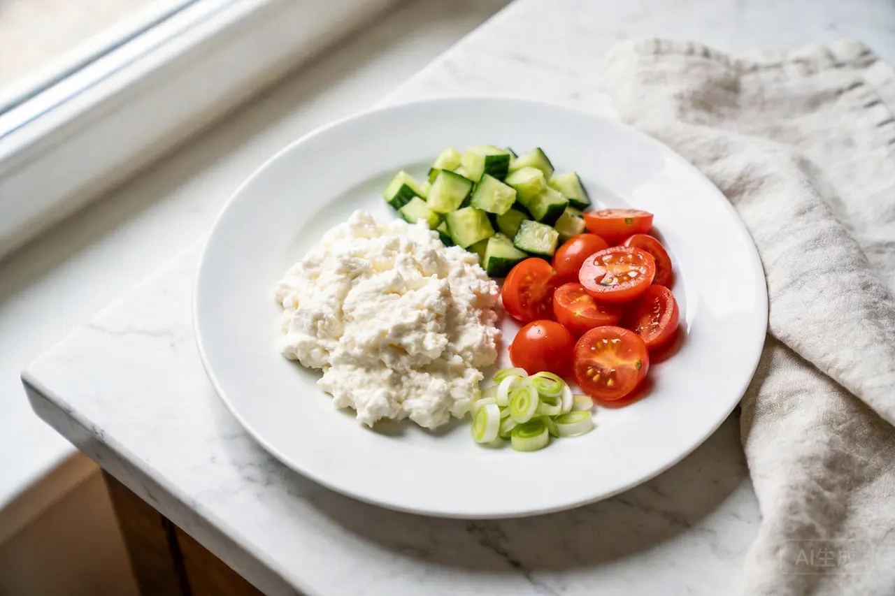 Cottage Cheese Cucumber Bowl - 180 calorie snack