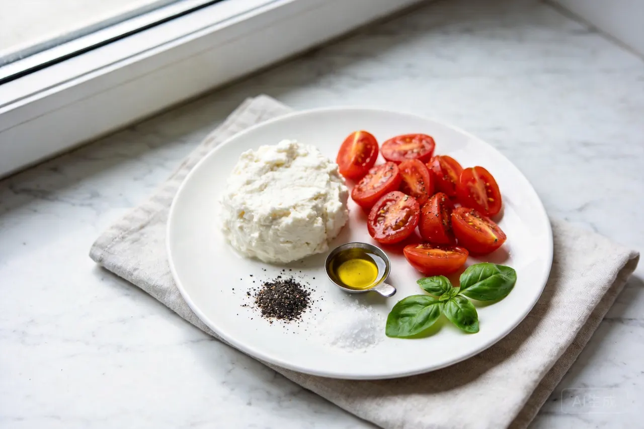 Cottage Cheese Tomato Bowl - 160 calorie snack