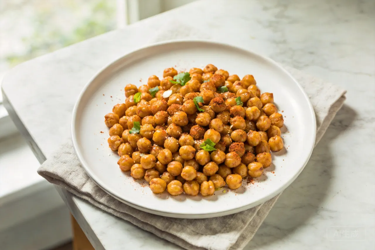 Crispy Roasted Chickpeas - 170 calorie snack