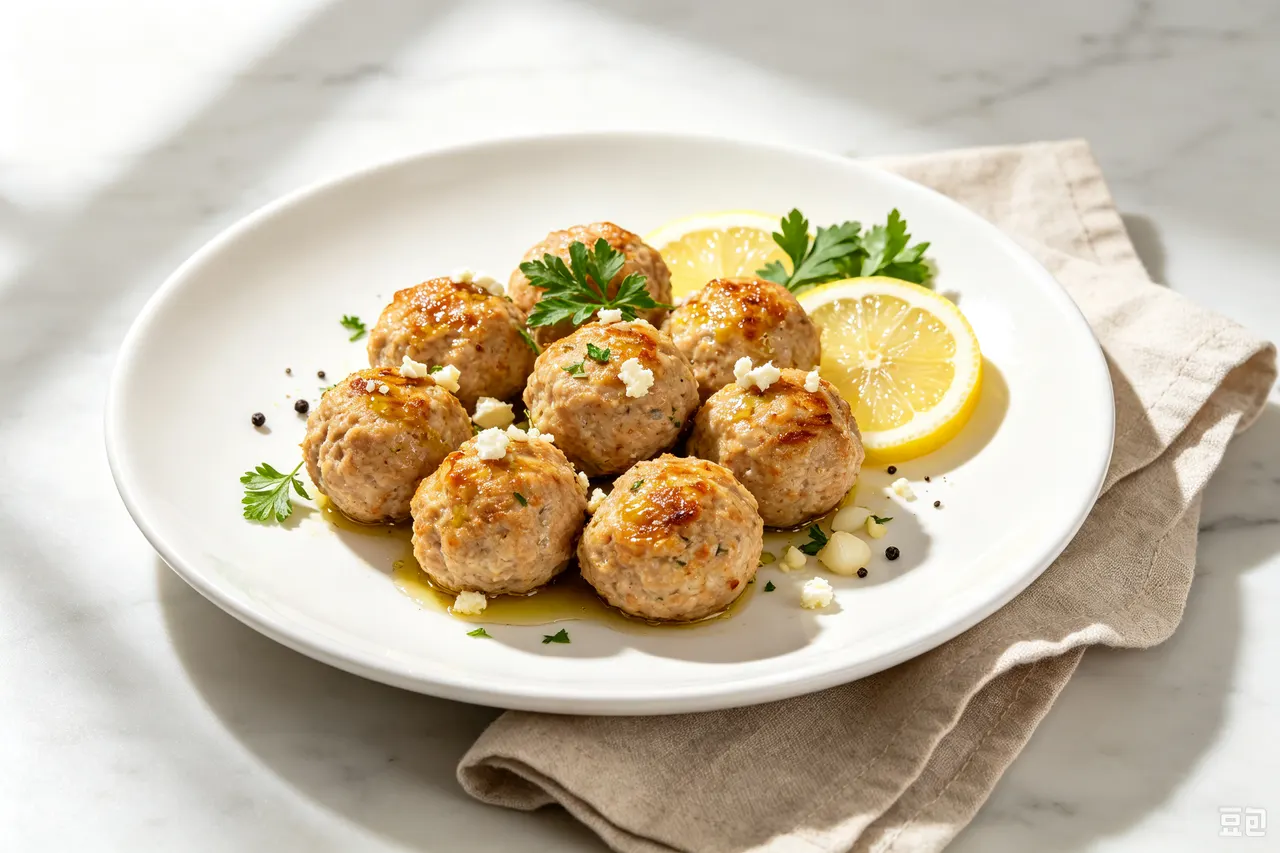 Greek Turkey Meatballs - 330 calorie dinner