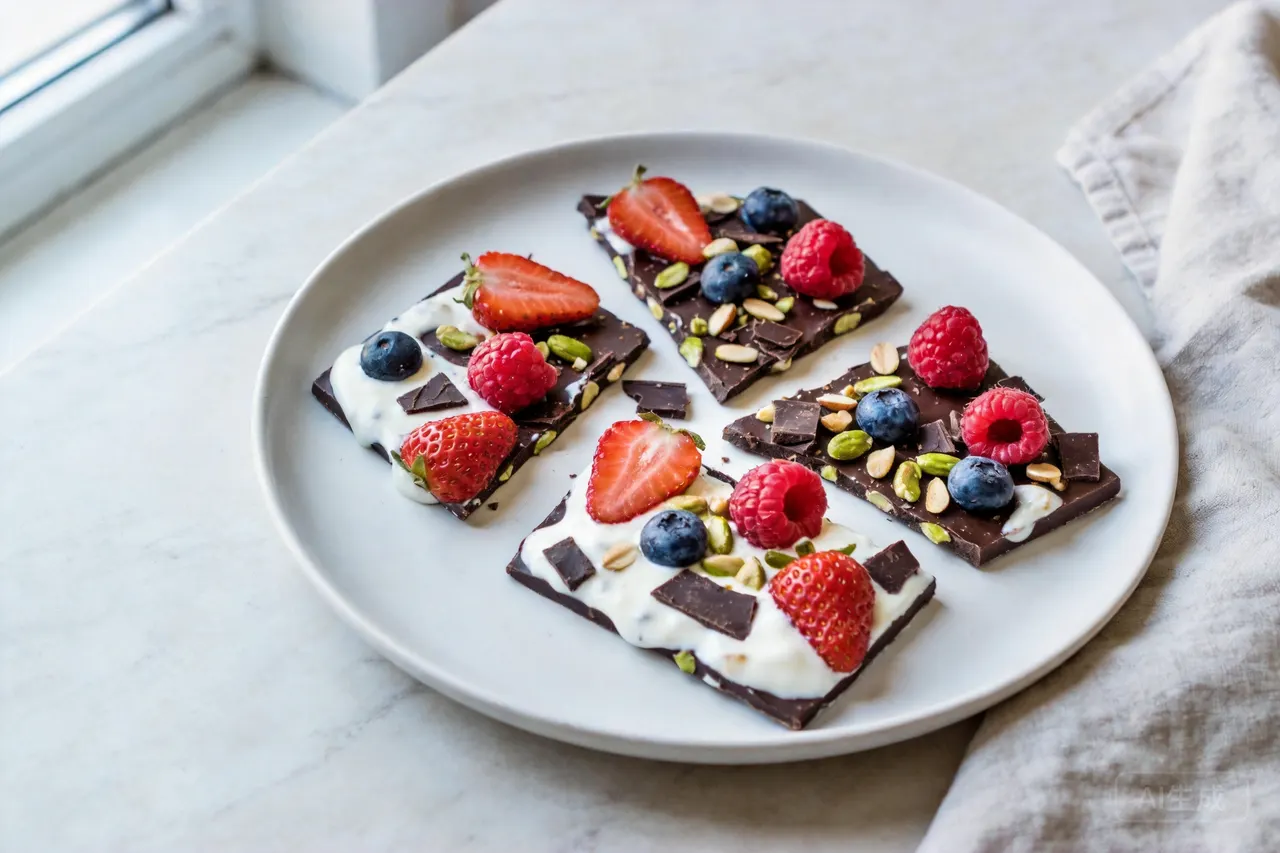 Greek Yogurt Berry Bark - 120 calorie dessert