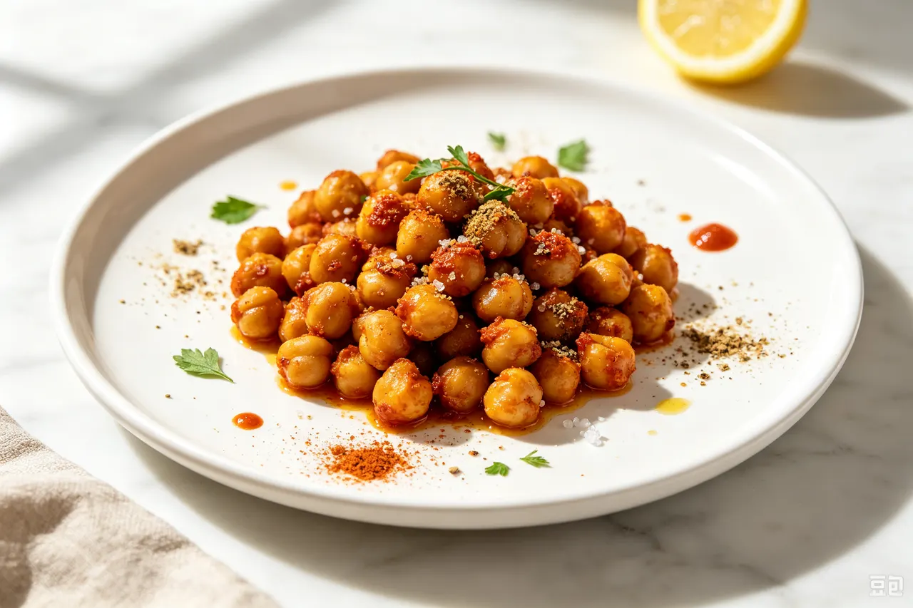 Harissa Roasted Chickpeas - 170 calorie snack