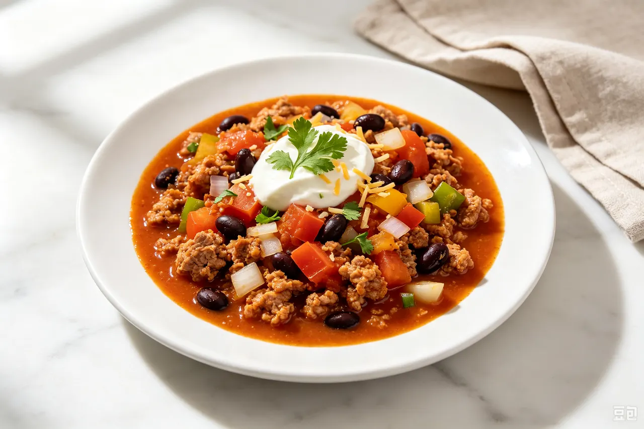 Instant Pot Turkey Chili - 360 calorie dinner