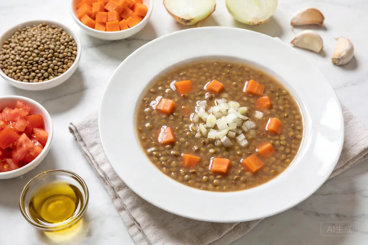 Hearty Lentil Soup - 280 calorie dinner