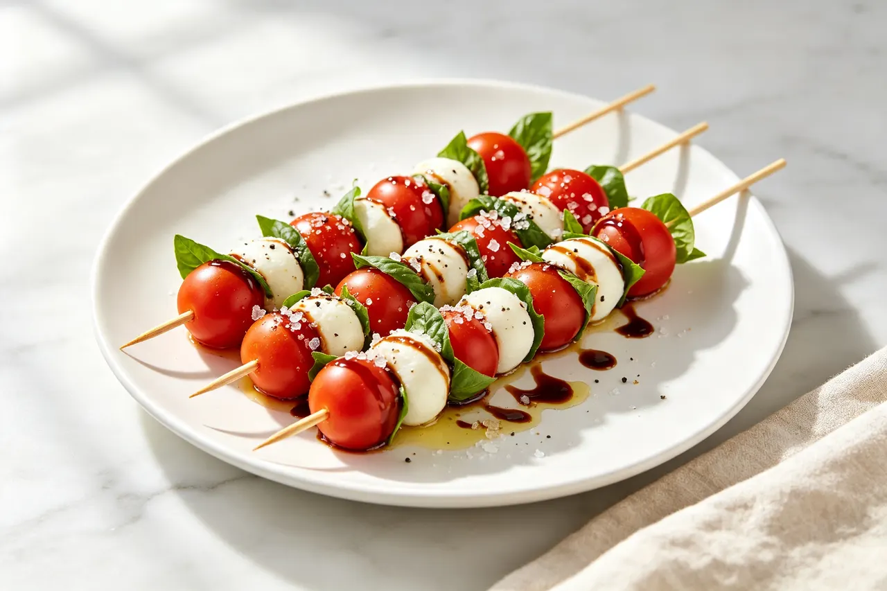 Caprese Skewers - 40 calorie snack