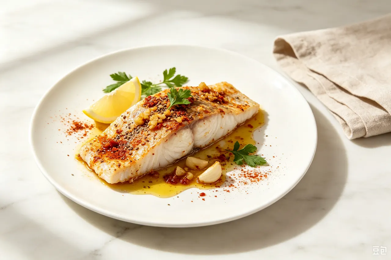 Middle Eastern Spiced Cod with Cumin and Paprika - 230 calorie dinner