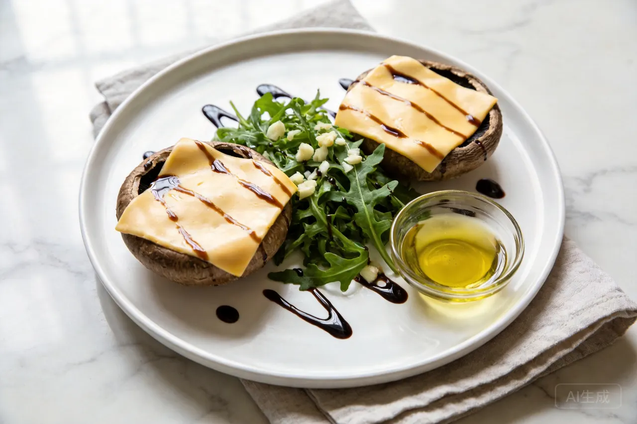 Mushroom Swiss Cheese Meltdown - 280 calorie dinner