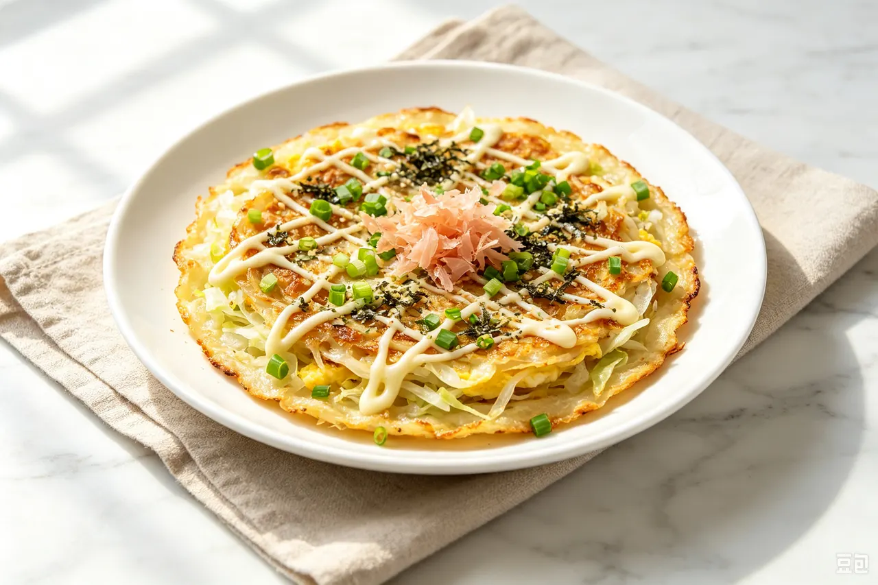Light Okonomiyaki - 280 calorie dinner