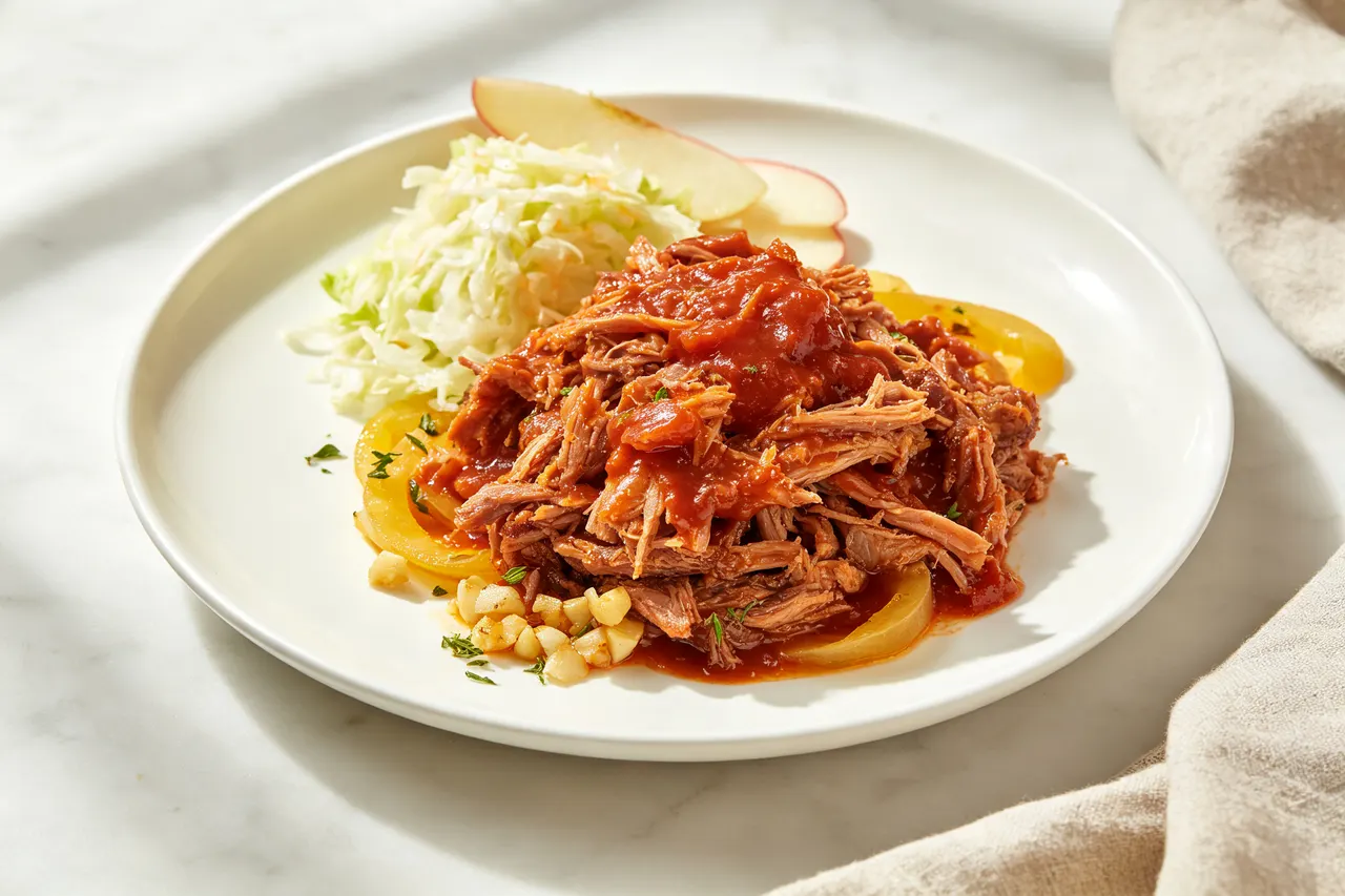 Slow Cooker Pulled Pork - 320 calorie dinner