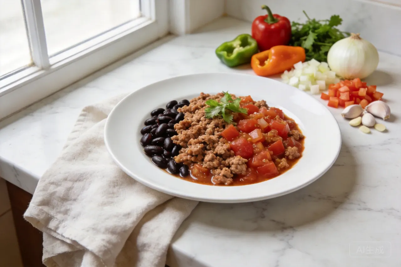 Slow Cooker Turkey Chili - 320 calorie dinner