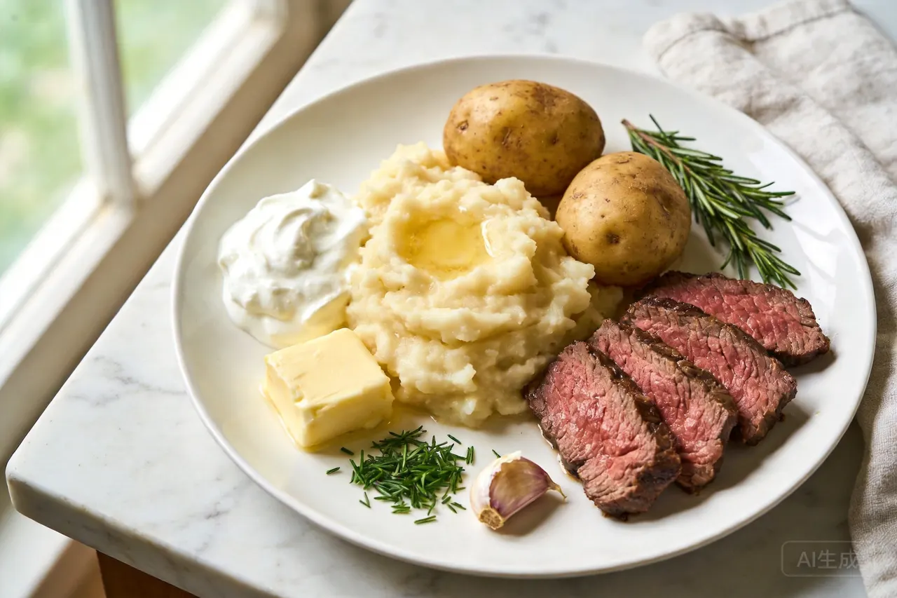 Steak and Potato - 590 calorie dinner