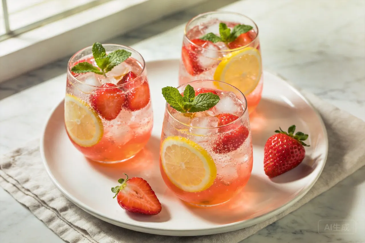 Low Calorie Strawberry Lemonade - 60 calorie snack