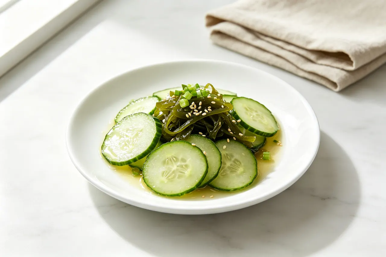 Sunomono Cucumber Salad - 60 calorie snack