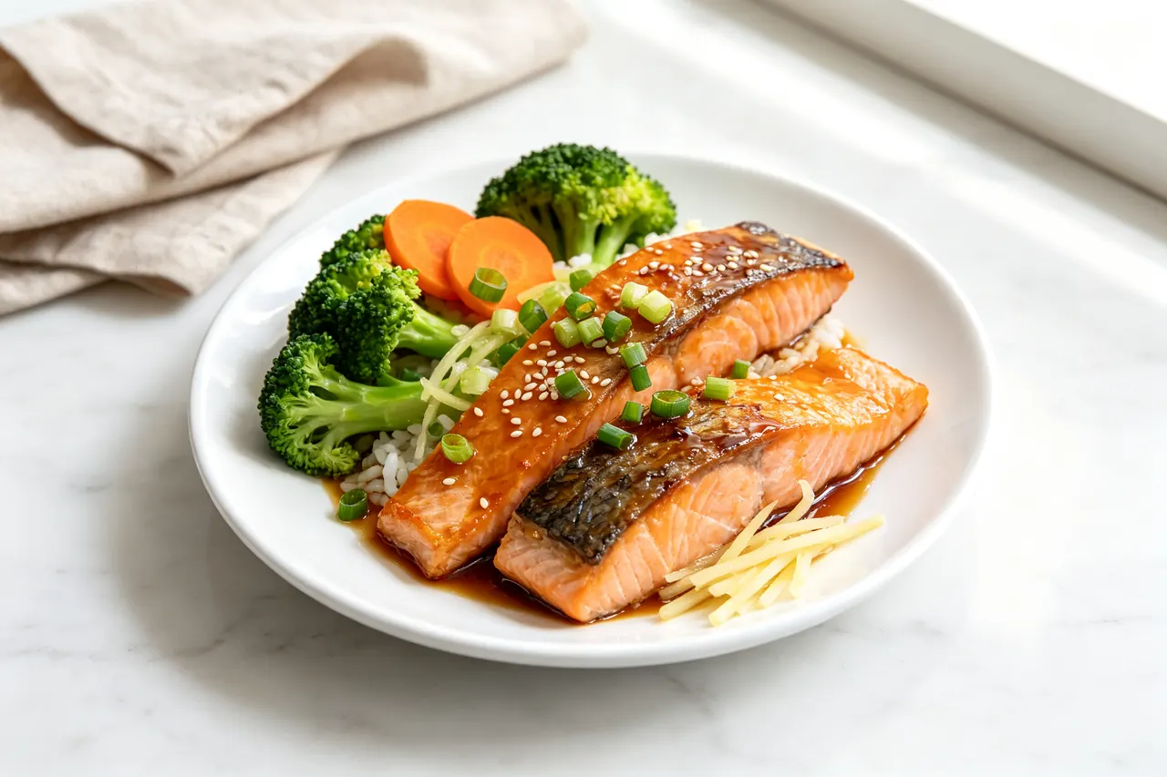 Teriyaki Salmon - 320 calorie dinner