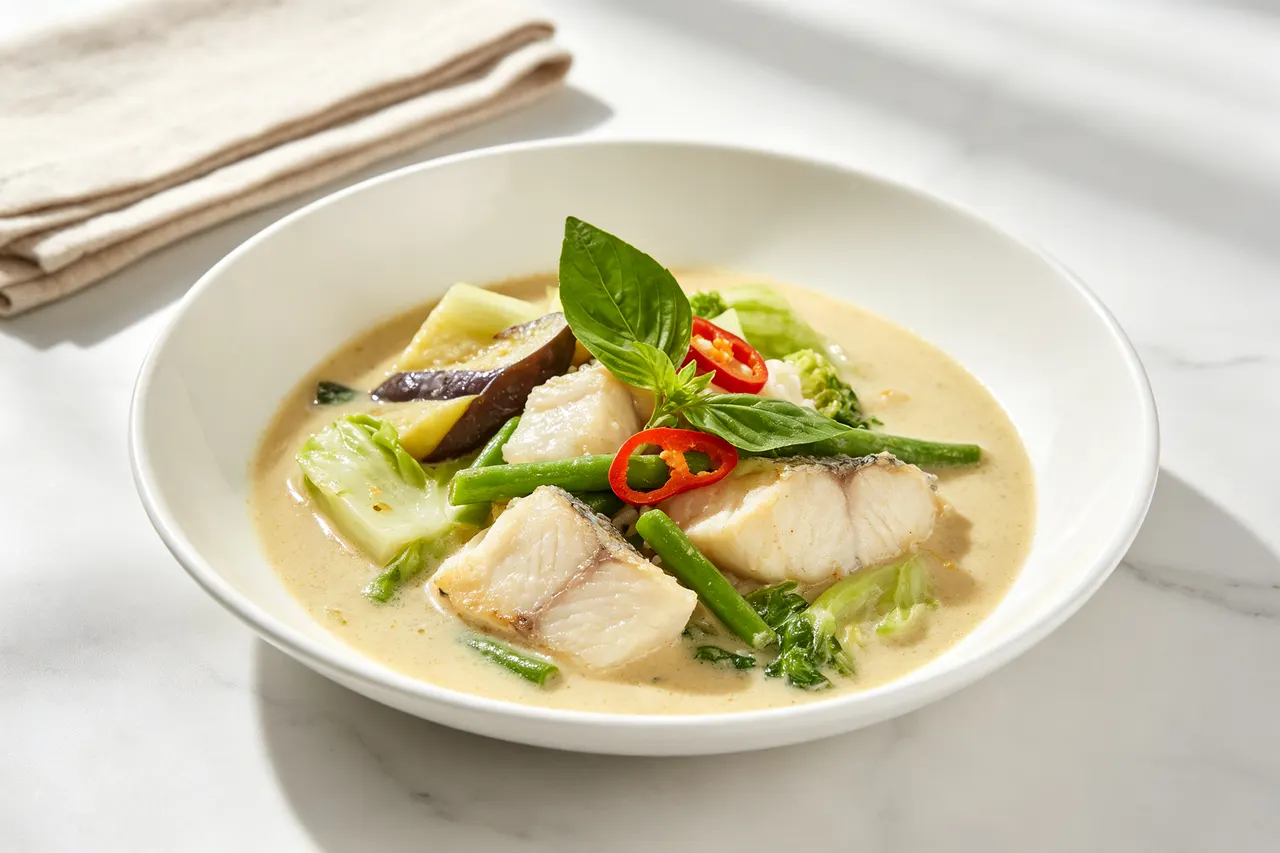 Thai Fish Curry (Gaeng Pa) - 250 calorie dinner