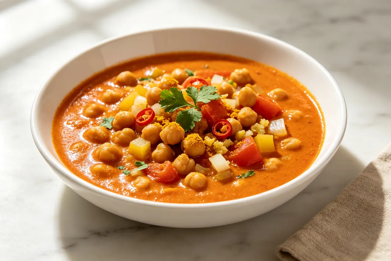Vegan Chickpea Curry - 420 calorie dinner