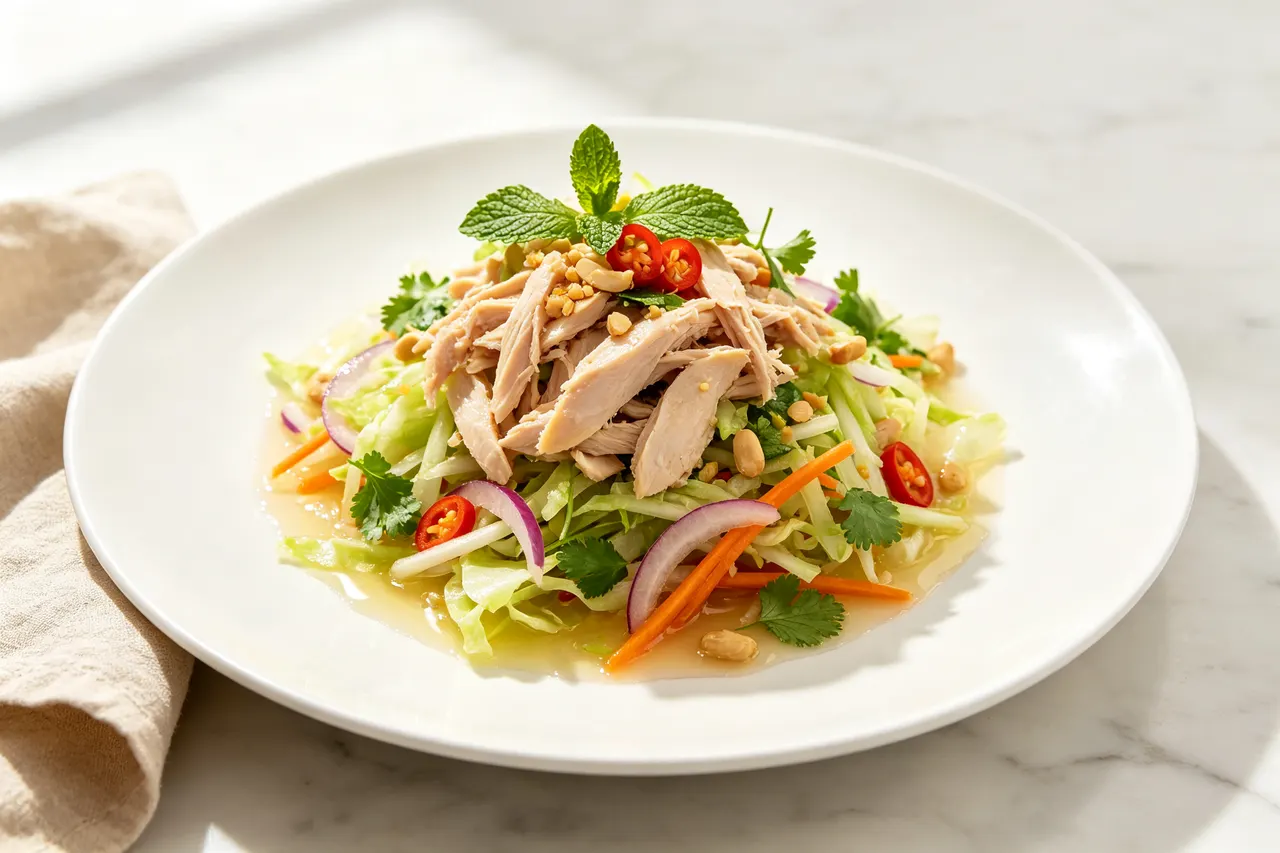 Vietnamese Chicken and Cabbage Salad (Goi Ga) - 270 calorie lunch