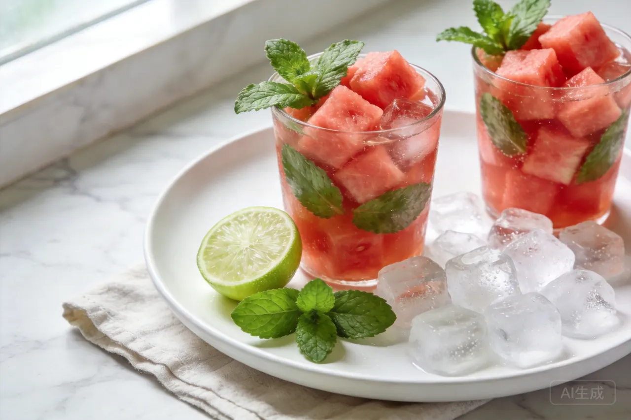 Watermelon Mint Cooler - 80 calorie snack